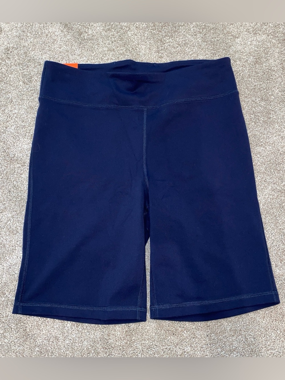 J.Crew Weekend High Rise Biker Shorts Navy Blue Size L Brand New